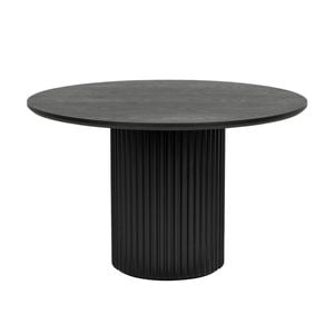 El Nino Flute 120m Round Dining Table Black
