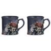 2pk Ashdene New Bone China 440ml/13cm Radiance Midnight Mug