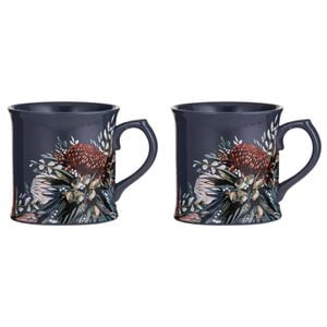 2pk Ashdene New Bone China 440ml/13cm Radiance Midnight Mug