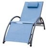 Vivere Dockside Phifer & Aluminum Sun Lounger - Cape Cod