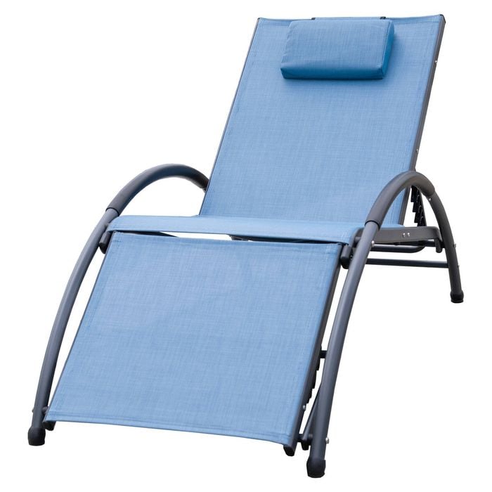 Vivere Dockside Phifer & Aluminum Sun Lounger - Cape Cod
