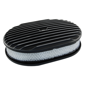 Oval Air Cleaner Kit Full Finned Black