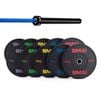 Smai 170kg Hd Bumper Plate Set Inc 20kg Barbell - 20kg Blue Barbell