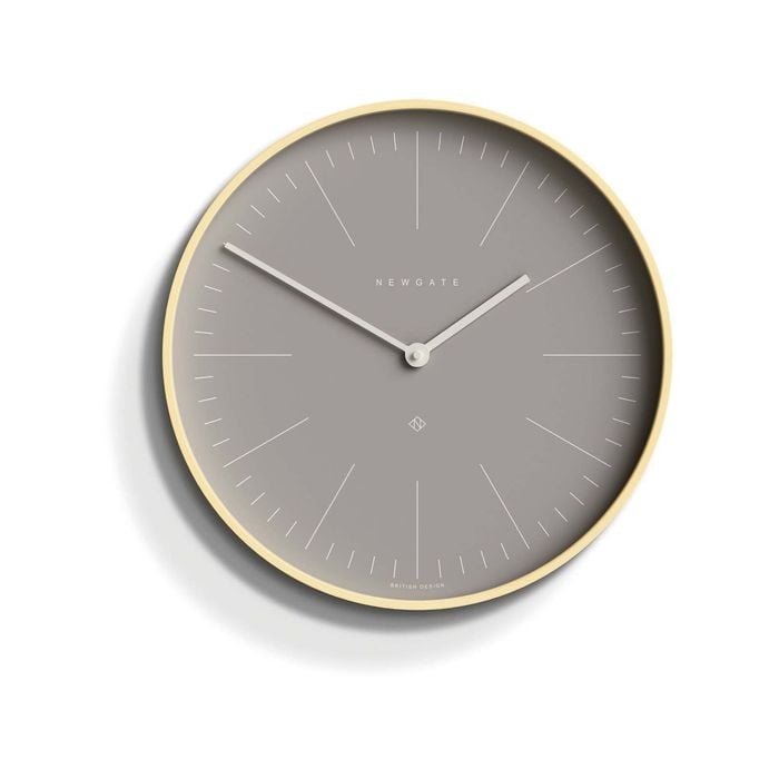 Newgate Mr Clarke Clock Pale Wood Clay Grey Dial