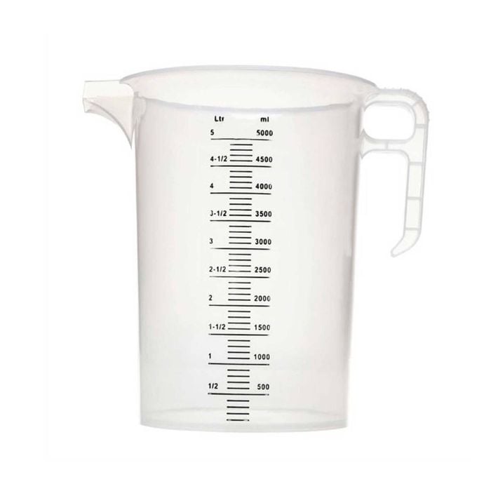 5l Measuring Jug Heavy Duty Clear Plastic Propylene Food Grade Bpa 5 Pro-jug