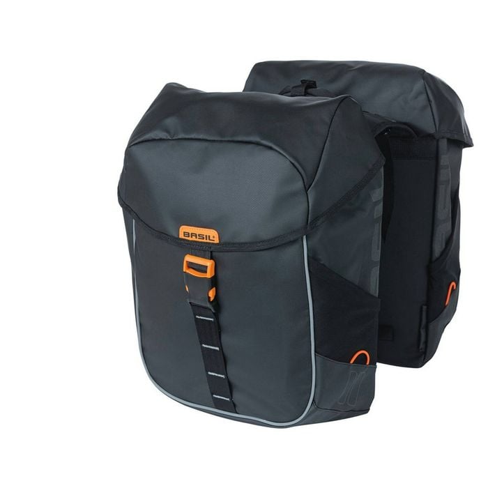 Basil Miles Tarpaulin Double Bag Black Orange 34l Black/orange