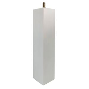 Adoored 53 x 53 x 250mm White Square Pine Furniture Leg