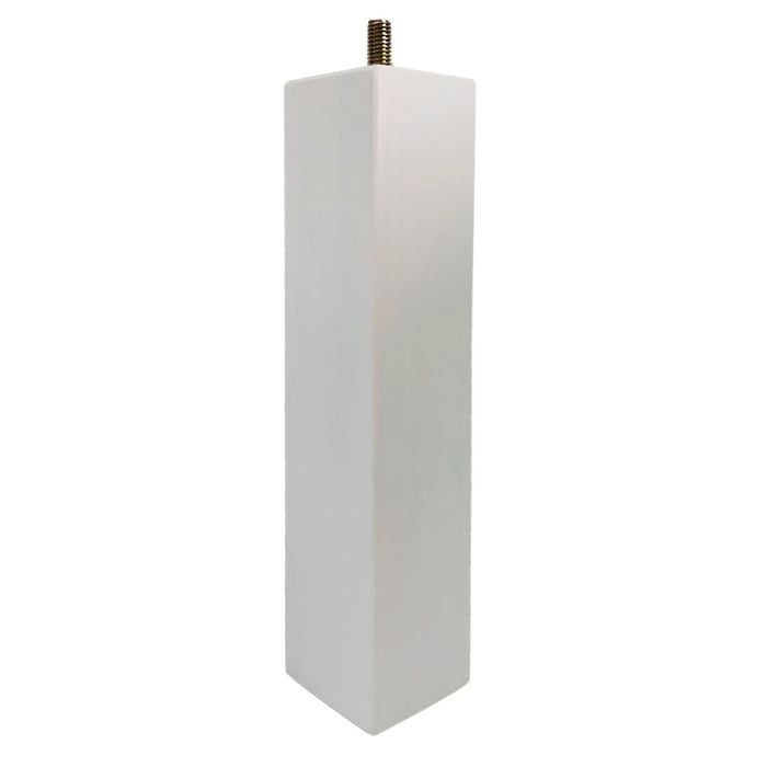Adoored 53 x 53 x 250mm White Square Pine Furniture Leg