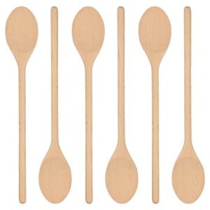 Argon Tableware Wooden Cooking Spoons - 35cm - Pack of 6