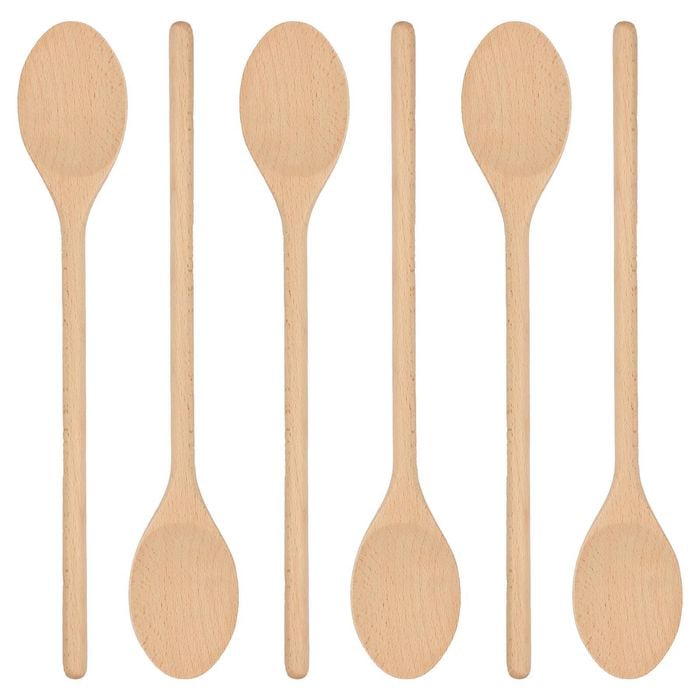 Argon Tableware Wooden Cooking Spoons - 35cm - Pack of 6