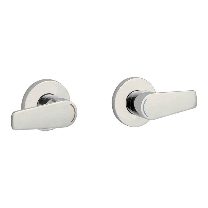 evekare Brushed Nickel 1/4 Turn Extended Lever Wall Top Assembly