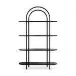 Aura Furniture 100x36x159cm Black Arcadia Steel Shelf Unit
