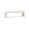 Harper 160cm Boucle Cream Designer Arch Curved Bench Seat
