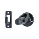 Miles Nelson Black Door Stop with Latch