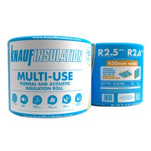 Knauf Insulation Multi-Use Roll R2.6 90mm x 430mm x 8500mm 3.66m2 - 430mm