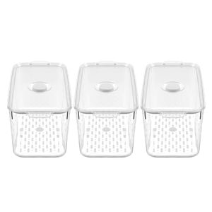 3PK Boxsweden Crystal 5.7L/33.5cm Green Saver Fresh Storer Container - Clear