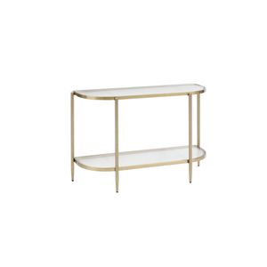 Seek and Ramble Gatsby 110cm Console Hall Table Fluted Glass & Gold