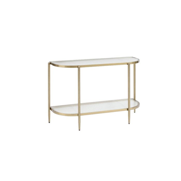 Seek and Ramble Gatsby 110cm Console Hall Table Fluted Glass & Gold