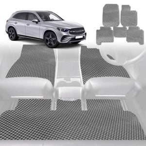 6D Diamond Car Floor Mats for All-new Mercedes-Benz GLC (X254)2023-Current-Full Set-Grey-Outback GT
