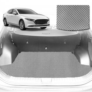 6D Diamond Car Boot Mat for Mazda 3 (BP)2019-Current-Cargo Mat-Grey-Outback GT
