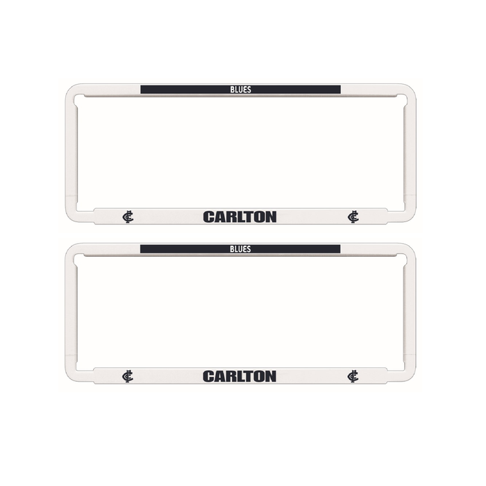 2x OFFICIAL AFL CARLTON BLUES Car Number Plate Frame Cover Surround