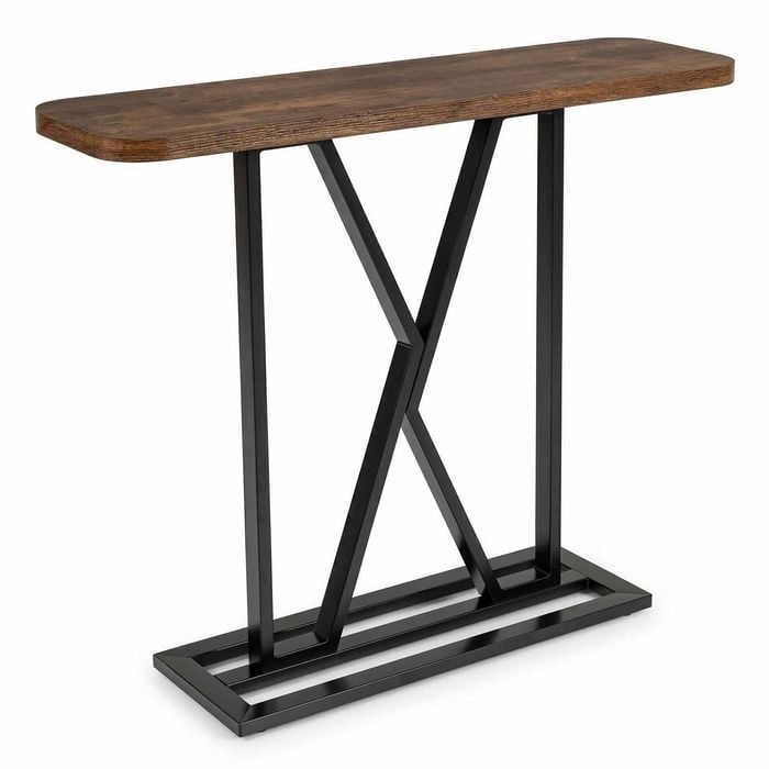 Costway Console Table Rectangular Entryway Sofa Side Metal Foyer Accent