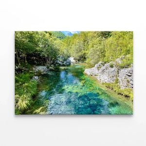 River with Rocks and Trees  Print 100% Australian Made 75 x 50cm  (Stretched)