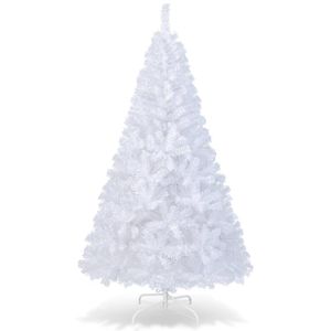 Costway 1.8M PVC Christmas Tree Indoor Outdoor Holiday Decoration White