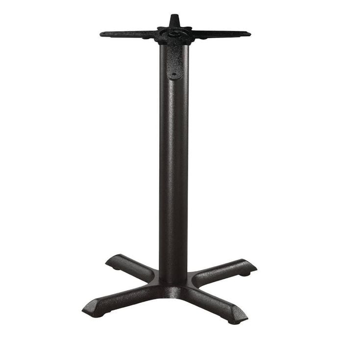 Bolero Cast Iron Table Base Step Square Black 720x425x425mm Commercial Restaurant Furniture