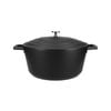 Mastercraft 5l Large Cast Aluminium Casserole Dish Kitchen Pot Black 28cm