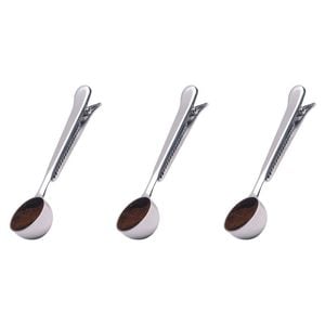 3x La Cafetiere 18cm/20g Stainless Steel Coffee Measuring Spoon W/clip Scoop Slv