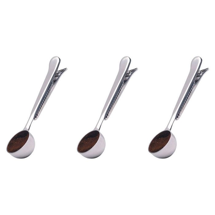 3x La Cafetiere 18cm/20g Stainless Steel Coffee Measuring Spoon W/clip Scoop Slv