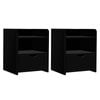 Artiss 2X Bedside Table Black FARA