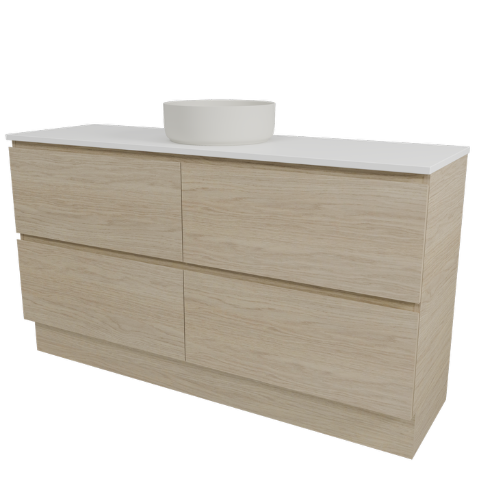 New England Joinery 1500mm Majesty SilkSurface Top Floor Standing Vanity