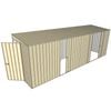 Build-a-Shed 1.5 x 6 x 2m Sliding Door Tunnel Shed with 3 Sliding Side Doors - Cream