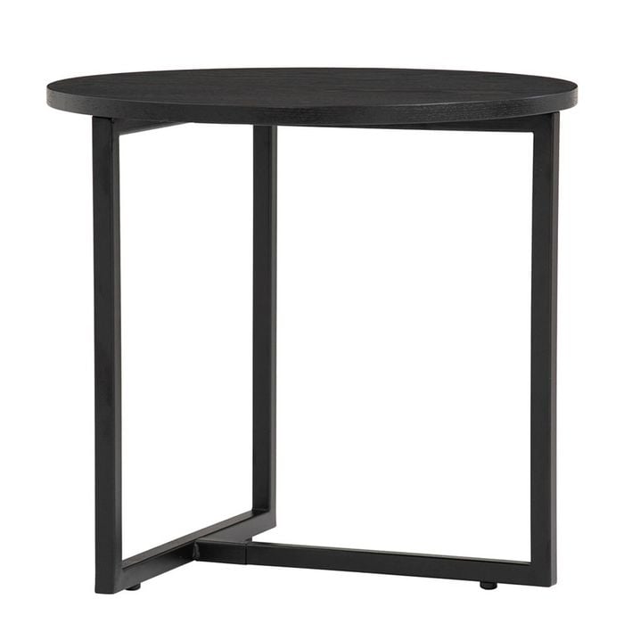 Modern Furniture TURNER Round Side Table 46cm - Black