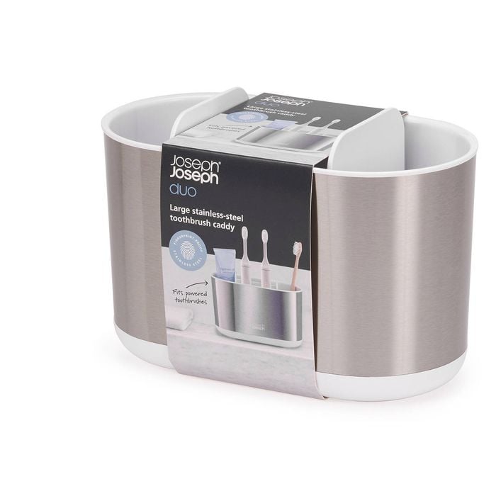 Joseph Joseph Large Duo Stainless-Steel Toothbrush Caddy