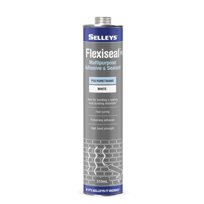Selleys 310ml White Flexiseal FC Polyurethane Construction Sealant And Adhesive - White