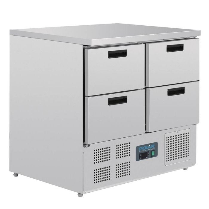 Polar G-series 4 Drawer Counter Fridge 240ltr - Under Bench Fridges (u638-a)
