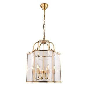 Vencha Brentwood 6 Light Traditional Pendant - Gold