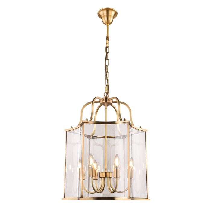 Vencha Brentwood 6 Light Traditional Pendant - Gold
