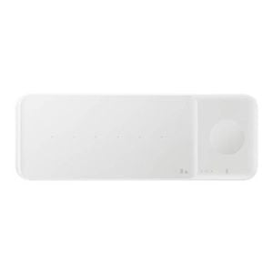 Samsung Wireless Charger and Trio Charging Pad with AC Charger - White