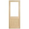 Corinthian 2340 x 920 x 40mm Entrance Door Blonde Oak Clear Glass AWO2G - 920mm