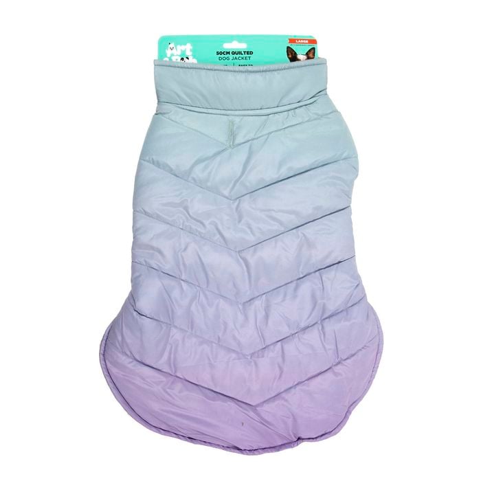 Art & Bob 50cm Lilac Ombre Large Quilted Dog Jacket