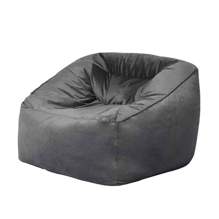 Marlow Bean Bag Cover Velvet 400L Dark Grey