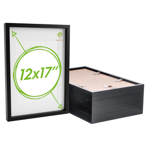 Nicola Spring 3d Box Photo Frames With White A4 Mounts - A3 (12" X 17") - Pack Of 5