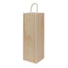 Harbour Housewares Wooden Champagne Wine Box - Single Bottle - Natural