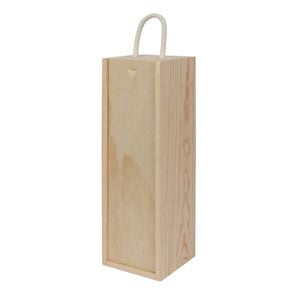 Harbour Housewares Wooden Champagne Wine Box - Single Bottle - Natural