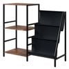 Levede Vinyl Record Storage 3 Tier Brown And Black
