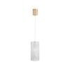 Brilliant 30cm DIY Timber & White Mesh Gabi Pendant